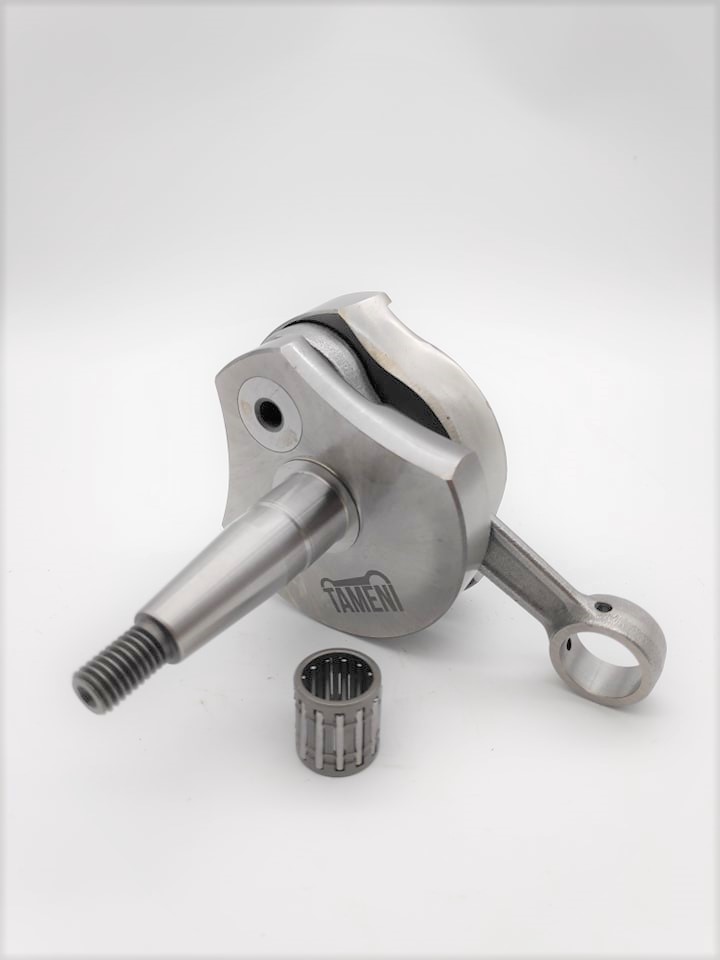 Racing Crankshaft for Vespa 90, 100, Primavera 125cc - ET3, PK80-100s, PK125s disc valve, stroke 51.00mm, conrod 97.00mm, pin 15mm, cone 19/20mm, M10